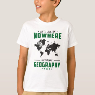 Camiseta Professor de Geografia Engraçado Mundo Contém Idei