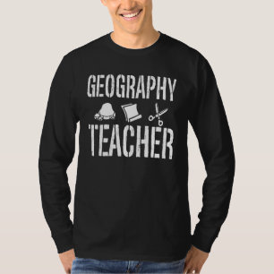 Camiseta Professor de Geografia Estudante Geográfico