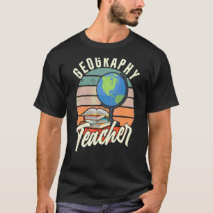 Camiseta Professor de Geografia Geografia Estudante Geográf
