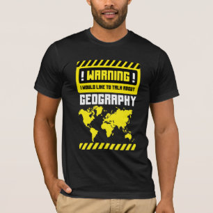 Camiseta Professor de Geografia Mapa Mundial Engraçado Ge