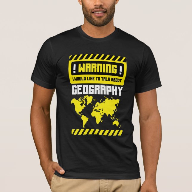 Camiseta Professor de Geografia Mapa Mundial Engraçado Geóg (Frente)