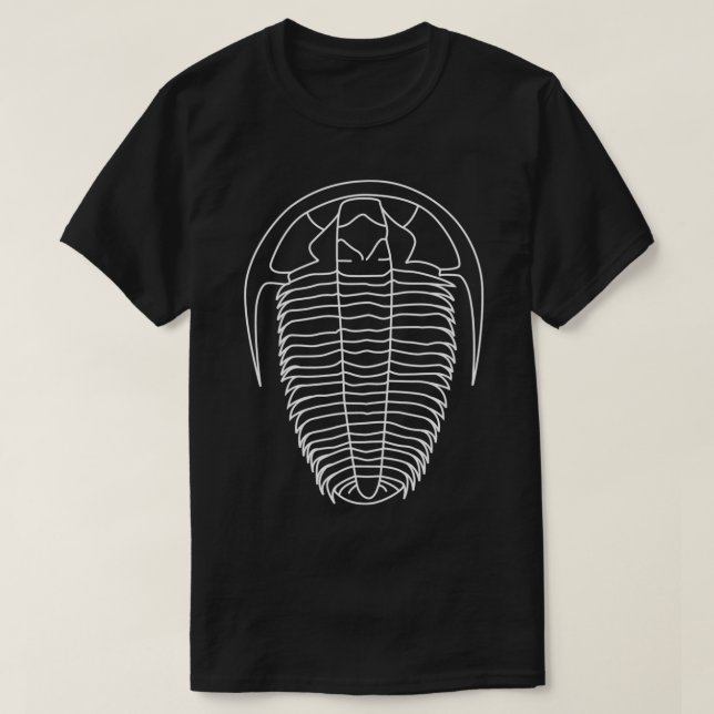 Camiseta Professor de Geologia Fóssil Trilobite Estudante G (Frente do Design)