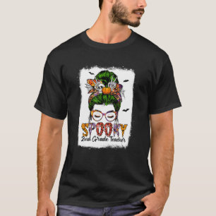 Camiseta Professor de Grau segundo Spooky Leopard Messy Bun