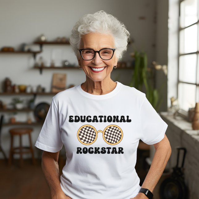 Camiseta Professor de Groovy retrava óculos escuros Rocksta (Criador carregado)