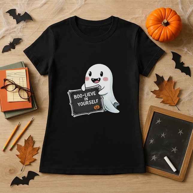 Camiseta Professor de Halloween BOO-LIEVE em si mesmo Fanta (Criador carregado)