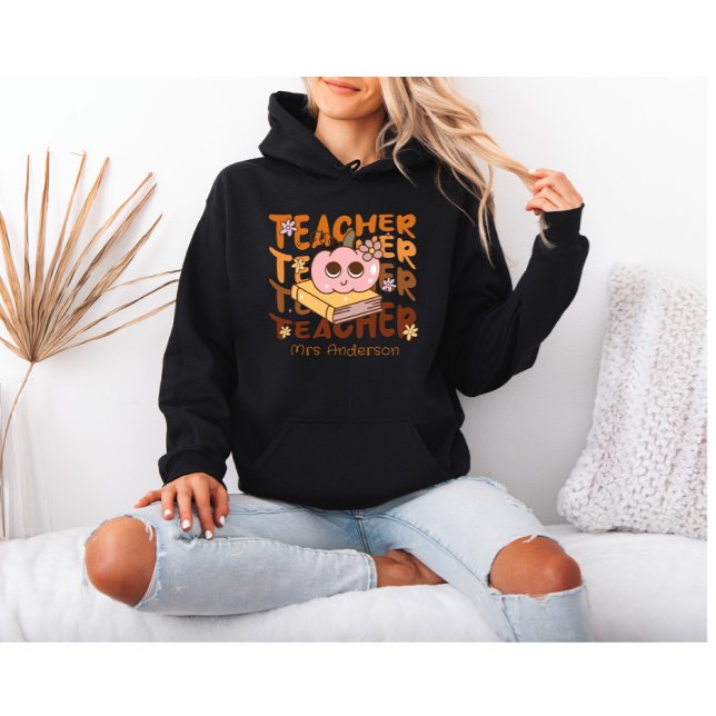 Camiseta Professor de Halloween Personalizado Retro (Criador carregado)