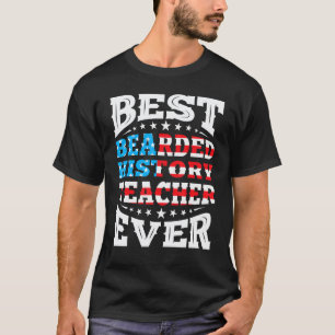 Camiseta Professor de História Barbudo 4 de Julho EUA Bande