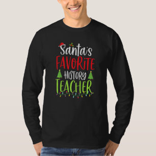 Camiseta Professor de História Favorita Santa Hat Escola C