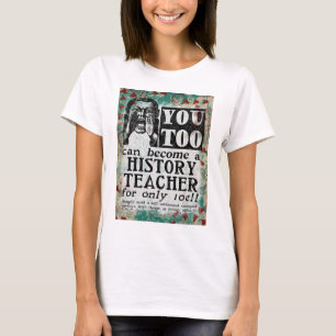 Camiseta Professor de História - Retrô de Vintage Engraçado