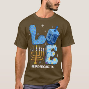 Camiseta Professor de infantário de amor Chanukah judeu Han