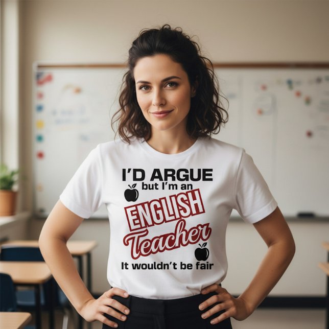 Camiseta Professor de Inglês - Eu Discutiria  (Criador carregado)