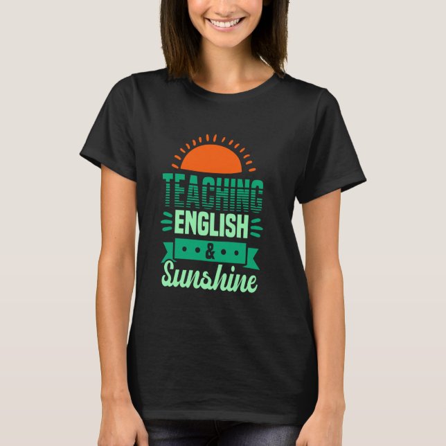 Camiseta Professor de Inglês Fofo & Sol (Frente)