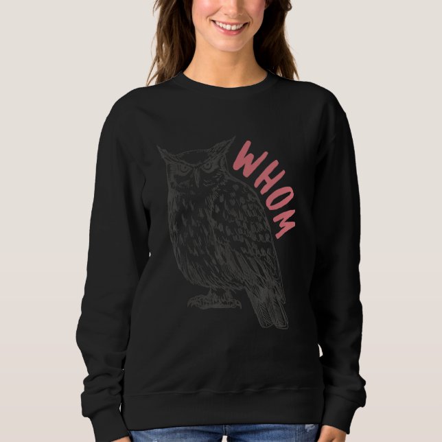 Camiseta Professor De Inglês Grammar Quem Coruja Pássaro (Frente)