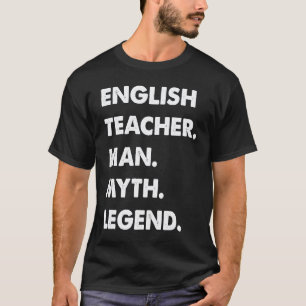 Camiseta Professor de Inglês Homem Mito Lenda