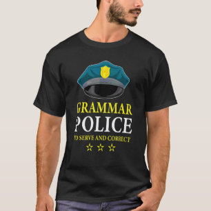 Camiseta Professor de Inglês Piada Polícia Gramatical Para 