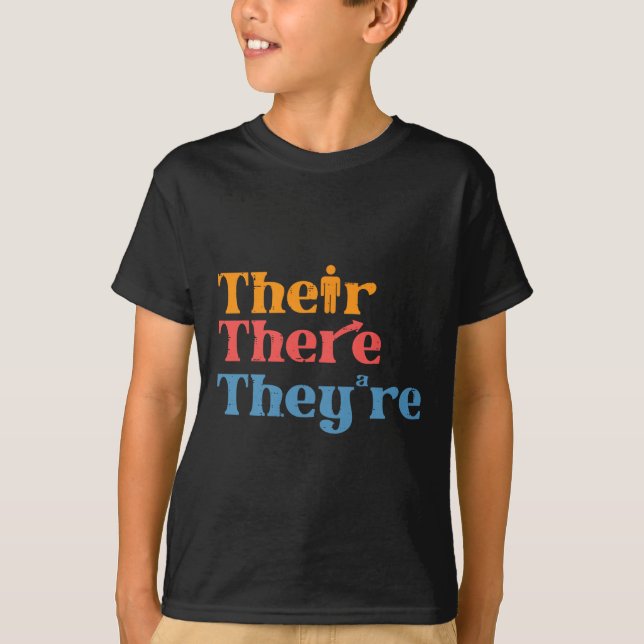 Camiseta Professor de Inglês Their There Theyre Gramática D (Frente)