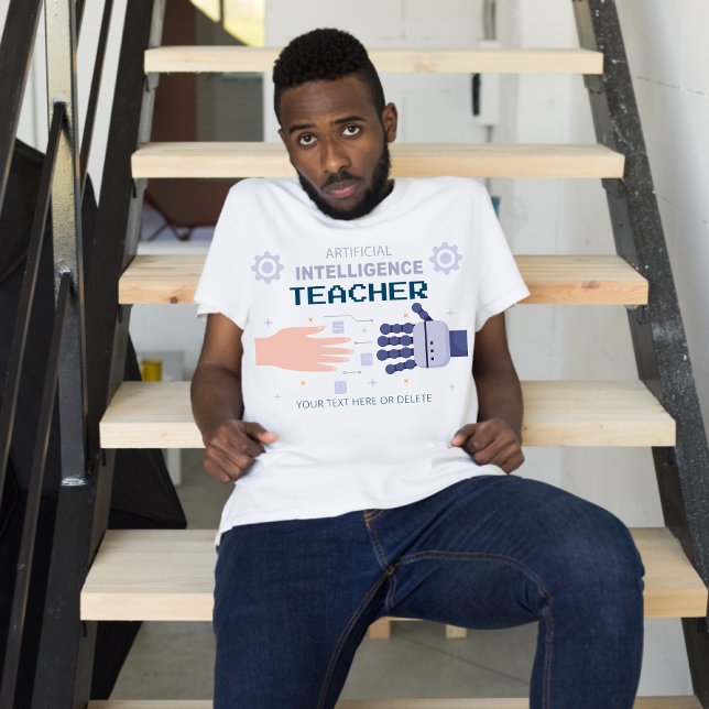 Camiseta Professor de Inteligência Artificial - homem e máq (Criador carregado)