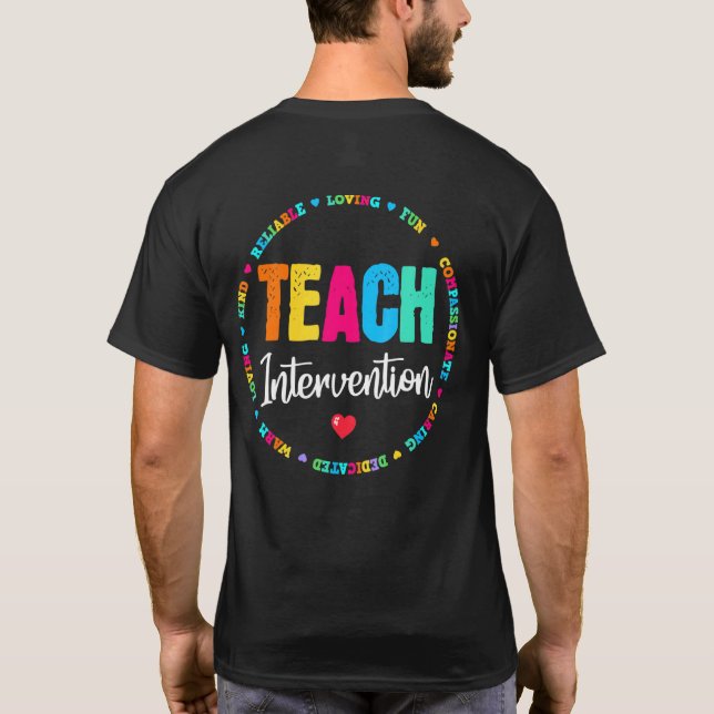 Camiseta Professor de intervenção de leitura da Rti Team T (Verso)