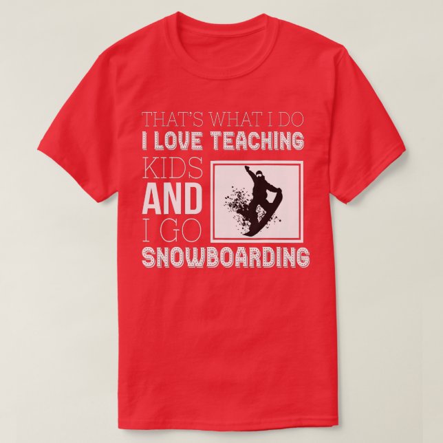 Camiseta Professor de inverno Tutor Snowboard (Frente do Design)