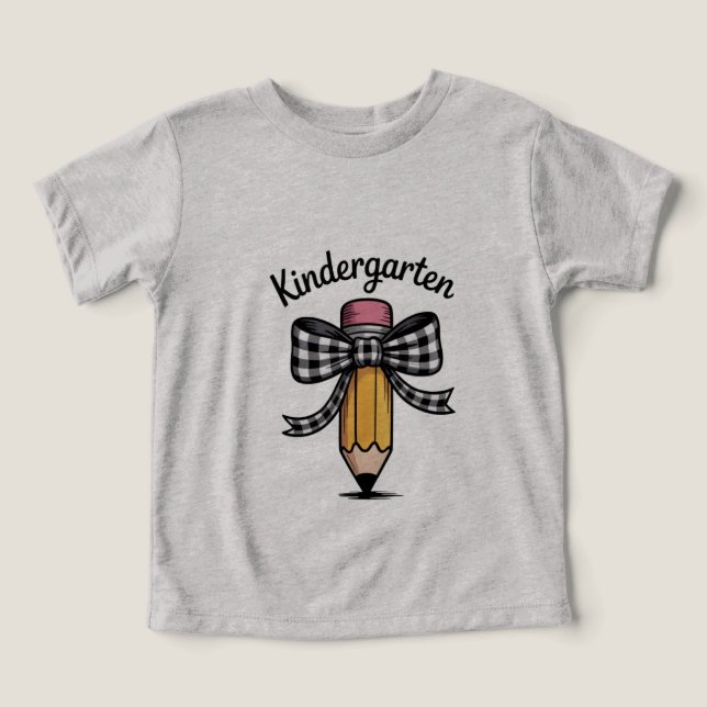 Camiseta Professor de Jardim de Infância Arco de Lápis Coqu (Design frontal)