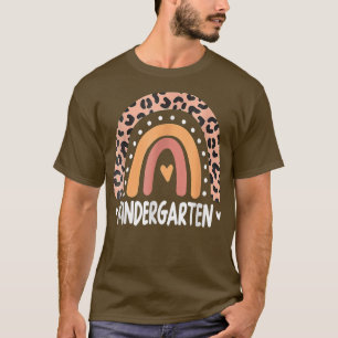 Camiseta Professor De Jardim De Infância Arco-Íris Primeiro