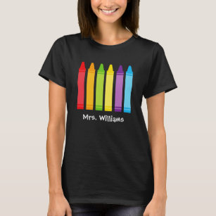 Camiseta Professor de jardim de infância bonito, Crayon per
