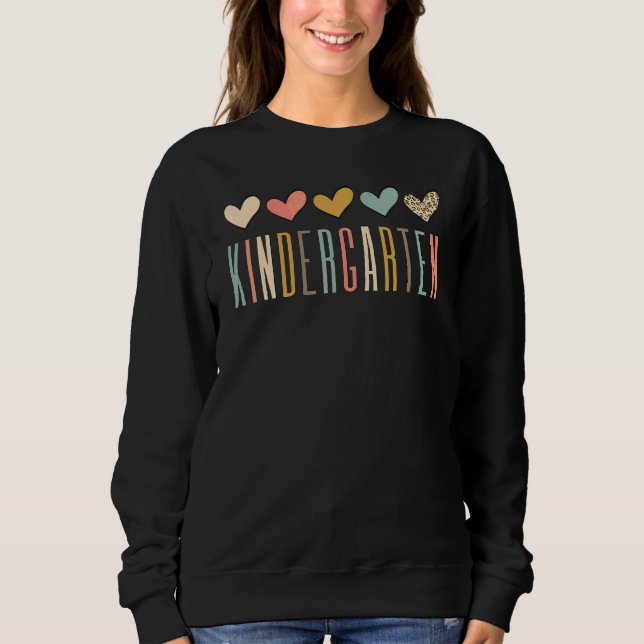 Camiseta Professor de Jardim de Infância Coração de Leopard (Frente)