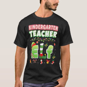 Camiseta Professor de jardim de infância Elf natal Sweet le