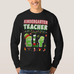 Camiseta Professor de jardim de infância Elf natal Sweet le