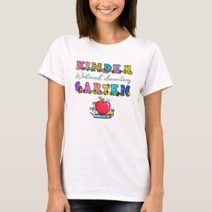 Camiseta Professor de Jardim de Infância Fofo de Volta às A
