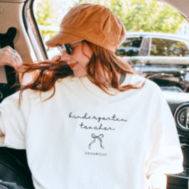 Camiseta Professor de Jardim de Infância Personalizado Laço