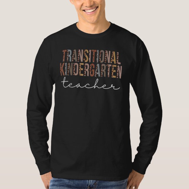 Camiseta Professor de jardim de infância transitório Leopar (Frente)