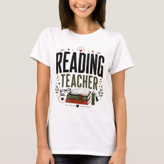 Camiseta Professor de Leitura Design de Amante de Livros Vi