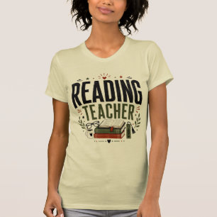 Camiseta Professor de Leitura Design de Amante de Livros Vi