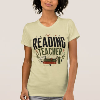 Camiseta Professor de Leitura Design de Amante de Livros Vi