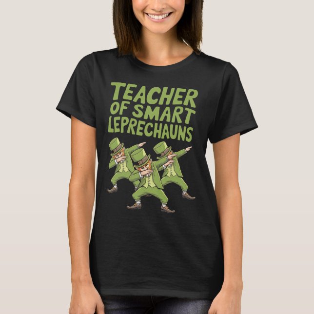 Camiseta Professor De Leprechauns Inteligentes Dab Dia De S (Frente)