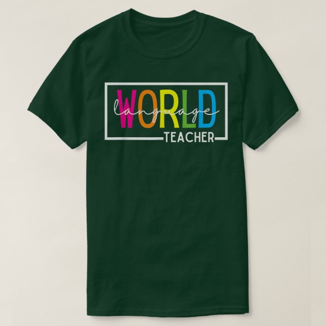 Camiseta Professor de Língua Mundial (Frente do Design)