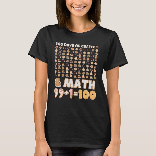 Camiseta Professor De Matemática 100º Dia De Equações Escol (Frente)