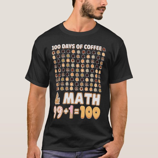 Camiseta Professor De Matemática 100º Dia De Equações Escol (Frente)