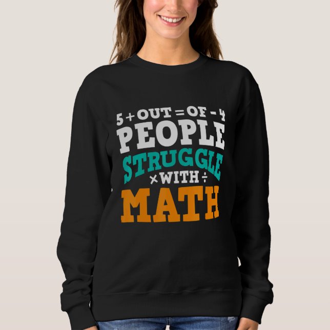 Camiseta Professor de Matemática 5 de 4 Pessoas Lutam Com M (Frente)