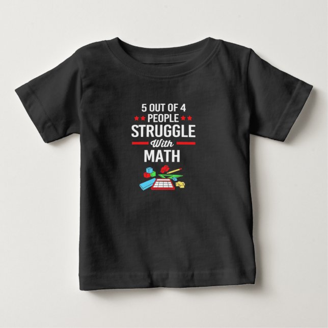 Camiseta Professor De Matemática 5 Em 4 Pessoas (Frente)