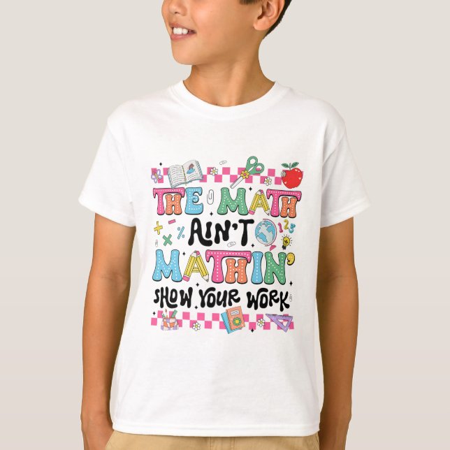 Camiseta Professor de Matemática A Matemática Não Está Mate (Frente)