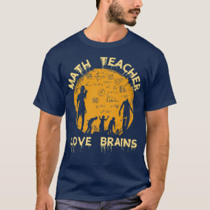 Camiseta Professor de Matemática Adora Cérebros Zombie Hall