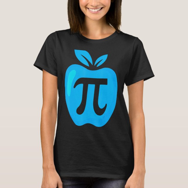 Camiseta Professor De Matemática Apple Pi Day 3 14 Geek De  (Frente)