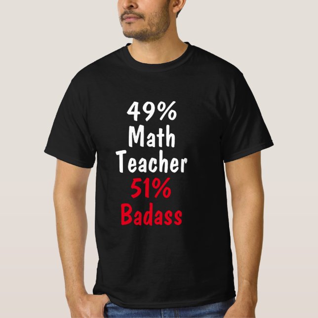 Camiseta Professor de Matemática Badass (Frente)
