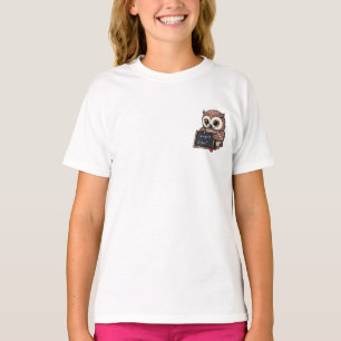 Camiseta Professor de Matemática Coruja Inteligente Criança