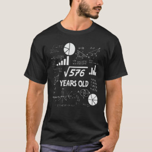 Camiseta Professor de Matemática de 24 Anos de Idade, 24.º 