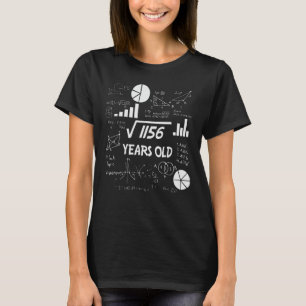 Camiseta Professor de Matemática de 34 Anos de Idade, 34.º