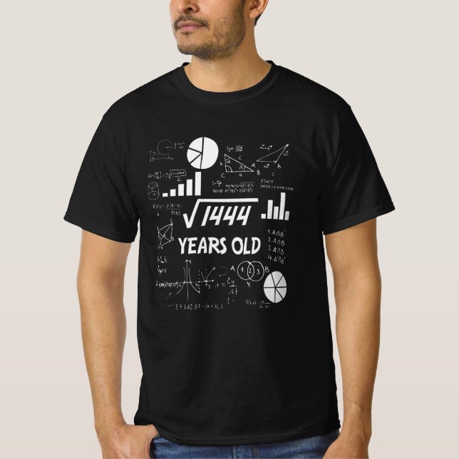 Camiseta Professor de Matemática de 38 Anos de Idade no Dom (Frente)