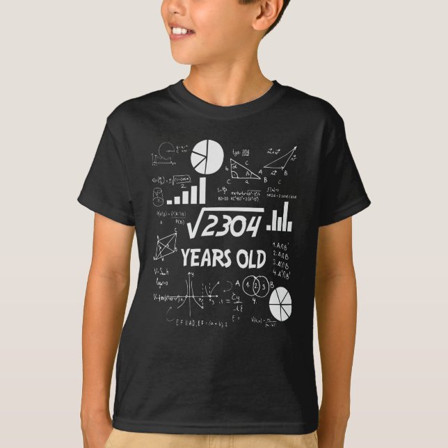 Camiseta Professor de Matemática de 48 Anos de Idade no Dom (Frente)